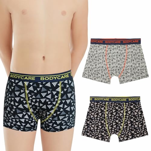 Image of BODYCARE Boys Cotton Solid Trunks Pack of 2 | Soft & Breathable Innerwear | Comfortable Elastic Waistband | Kids Underwear | Skin-Friendly Fabric