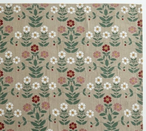 Image of DECOMIZER 240 TC Microfiber Soft Cotton Printed Single Bed Bedsheet for Diwan Bed, Size 60 Inches X 90 Inches, 152 X 230 cm with 1 Large Size Pillow Covers - BeigeLeafFlower