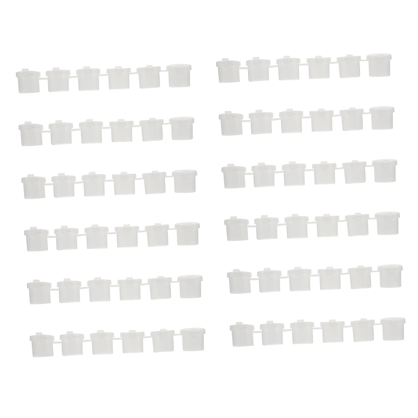 HAWILLOSCH 20pcs Paint Strips Storage Containers Mini Art Supply Pots Lids for DIY