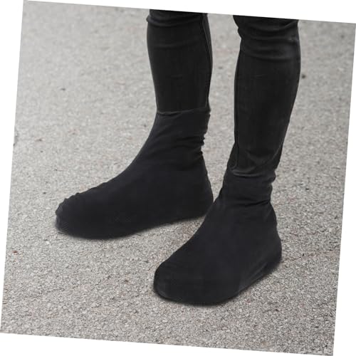 Cubierta impermeable para calzado de ciclismo, protector de botas para lluvia, antideslizante, reutilizable, color negro miniatura 5