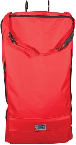 Dura-Tech Estuche rojo estándar de 3 ganchos Poliéster de 600 denier Sostiene cabestros y bridas para espectáculos Bolsillo frontal grande con