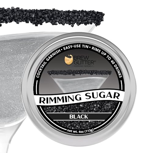 Brew Glitter Black Rimming Sugar Cocktail Garnish 4oz