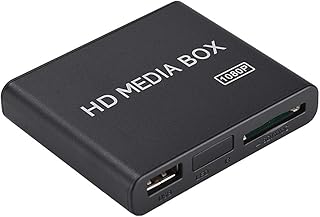 Mini Box Media Player, Durable Connect USB MMC RMVB MP3 AVI MKV 1080P Media Player, Video Player, Easy to Install for Home Play Game(U.S. regulations)