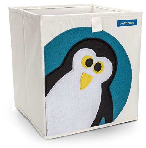Foldable Cube Storage Bin Box for Nursery or Kids Toys (Penguin)