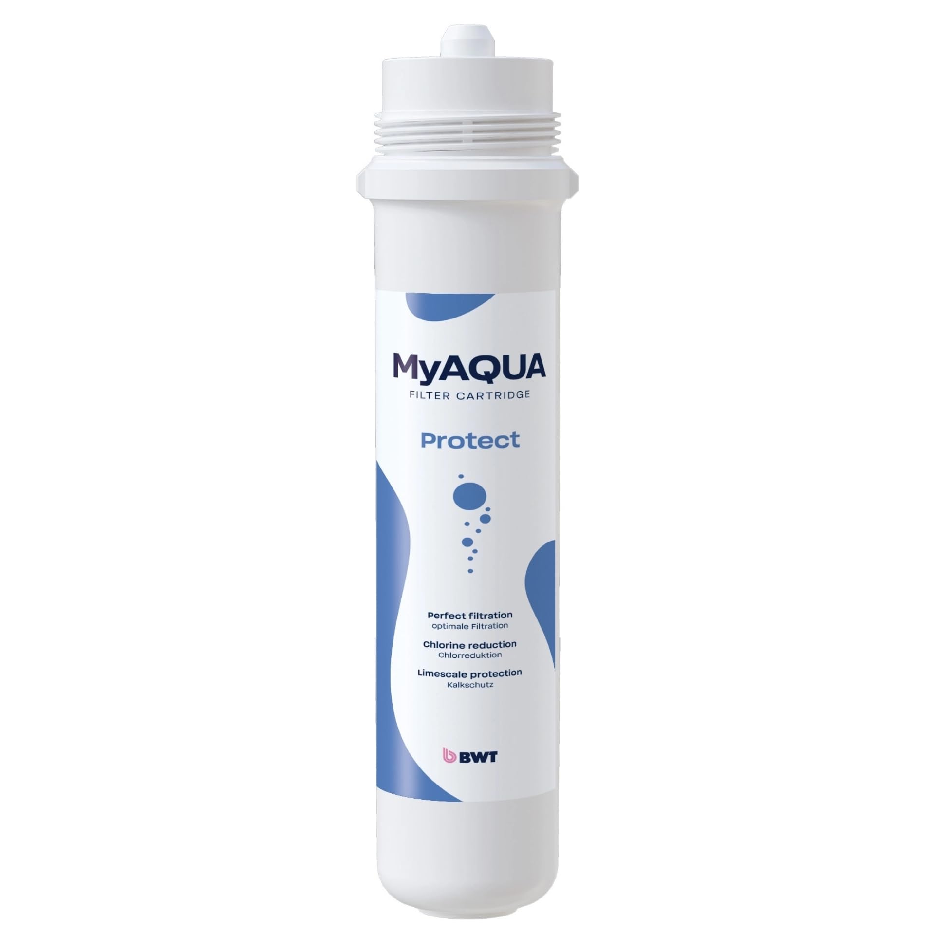 BWT MyAQUA Protect Cartuccia del filtro | Cartuccia del filtro dell'acqua | filtra Cloro, Piombo e Rame Mixxo, AQA drink e MyAQUA Testine filtranti
