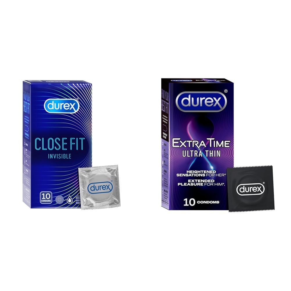 Durex Close Fit Invisible Condoms for Men - 10s | Ultra Thin Condom & Extra Time Ultra Thin Condom 10 Count-image-25