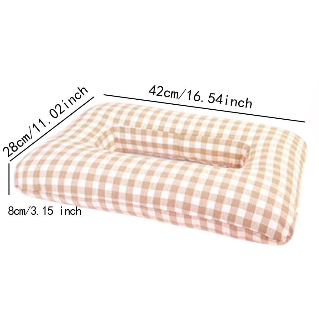 MERISHOPP Ear Piercing Pillow for Wearing Headphones Earrings Relaxation Side Sleepers Brown| Bed Pillow | Sleeping Pillow | Soft Cushion 1