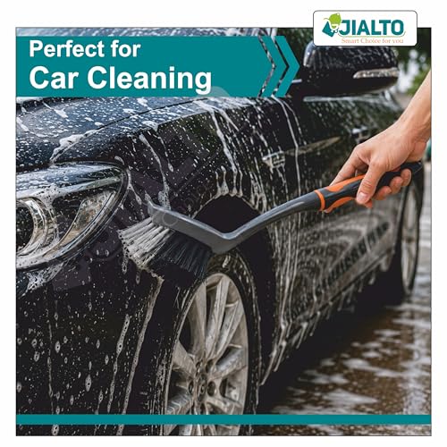 Image of JIALTO Heavy-Duty Toilet Cleaning Brush, Durable Stiff Bristles, Ergonomic Non-Slip Handle, Deep Cleaning Toilet Bowl & Bathroom Scrubber for Tiles, Sinks and Corners
