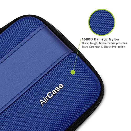 AirCase-Rugged-Hard-Drive-Case-for-25-inch-Western-Digital-Seagate-Toshiba-Portable-Storage-Shell-for-Gadget-Hard-Disk-USB-Cable-Power-Bank-Mobile-Charger-Earphone-Waterproof-Blue