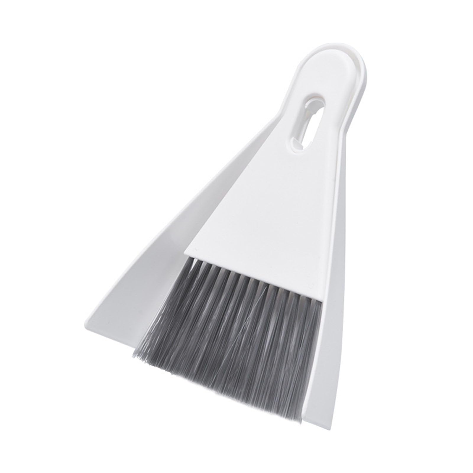 Compact brush and dustpan set, small desktop broom for crumbs, space saving kitchen and desktop accessories