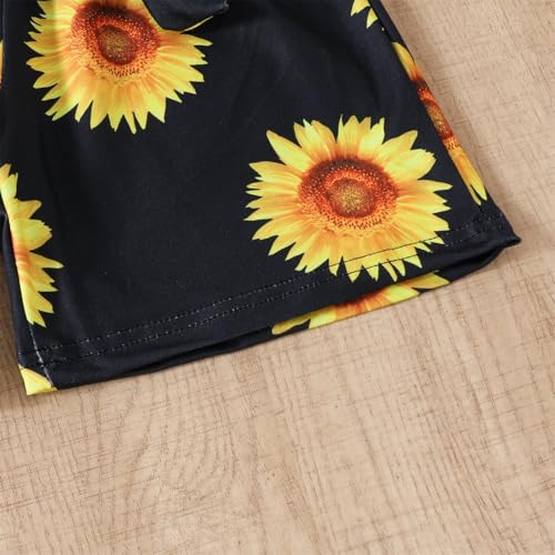 Image of Kids Girl Clothes Heart Print Short Sleeve Top and Shorts Cute Girl Summer Outfits Short Set