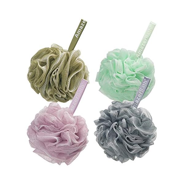 AmazerBath Shower Bath Sponge Shower Loofahs Balls ExerciseN