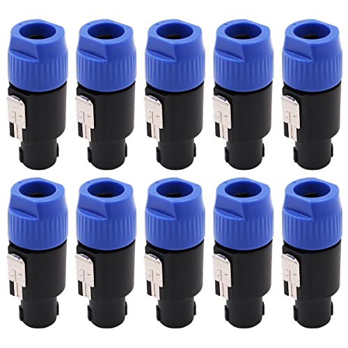 WANGCL 10 PCS NL4FC Speaker Cables Plugs Waterproof Speakon Connector Speakon To Jack Cable CANNON Plug with Twist Lock Fit for Cable Diameter 6~15mm - Image 4