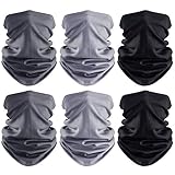SATINIOR 6 Pieces Summer UV Protection Face Covers Neck Gaiter Breathable Summer Bandana