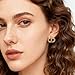 18K Fashion Golden Earrings for Women Gold Clear Crystal Minimalist Interlocking Circle Design Earrings Hypoallergenic Earrings Studs Daily Wear and Special Occasionsa