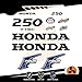 Generico Kit d'autocollants pour moteur Marin hors-bord Honda 250 CV Four Stroke - Version A