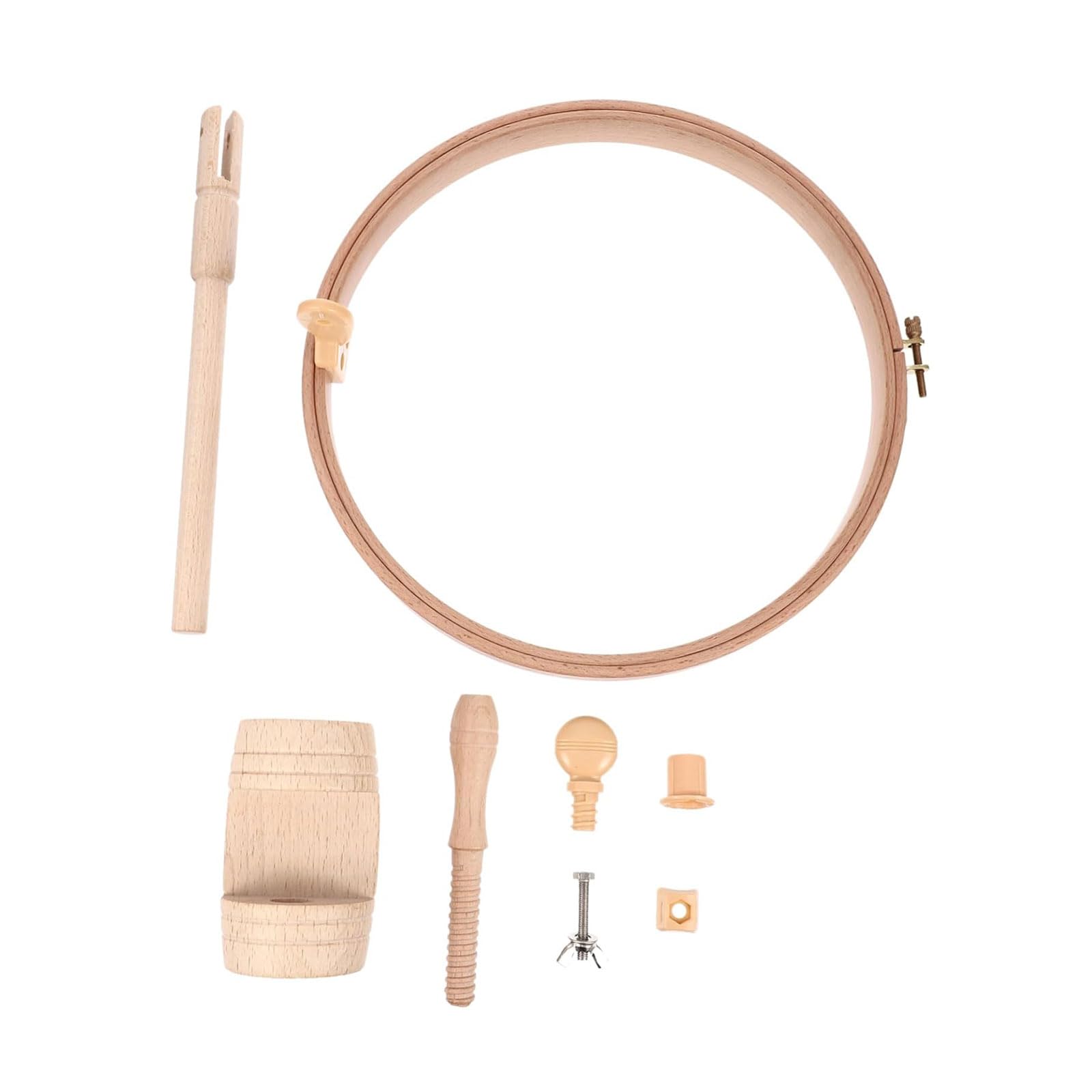 Soporte de bordado Aro de bordado de madera de haya, herramienta auxiliar de bordado con marco de bordado para mesa, Clip adecuado para entusiastas del bordado Punto de cruz