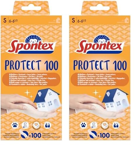 Spontex - Guante Protect 100, Talla S (Paquete de 2)
