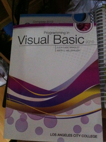 Programming in Visual Basic 2010 0077565142 Book Cover