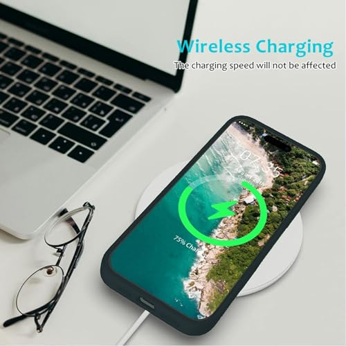 Image of FIRST MART Silicone Back Case for iPhone 16 Pro, Soft-Touch Phone Back Cover for Apple iPhone 16 Pro - DarkGreen
