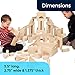 Standard Unit Building Blocks for Toddlers with Storage Tray (64 Pcs) Sanded Wood Blocks for Children, Original STEAM, and STEM Learning, Classic Wooden Toys for Kids Parties and Classrooms