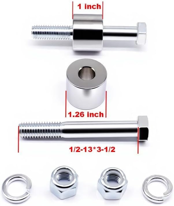 1 Inch Handlebar Riser Extensions Compatible with Harley Sportster Softail Dyna Models - Chrome Handle Bar Risers Spacer Kit with Mounting Hardware for Improved Riding Ergonomics​
