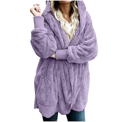 Piuwrlz plus size sherpa jacket Women Oversized...