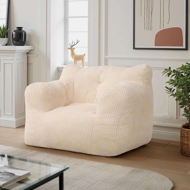 Cloud Sofa, Breathable Comfortable Soft Corduroy Fabric, Available in 2 Sizes, Color customisation Available (Small (31.5 * 31.5 * 25.6 cm))-image-29