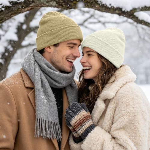Image of ZOORON Beanie for Men Women Slouchy Winter Beanie Hats Cuffed Skull Caps