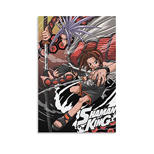 シャーマンキングアニメポスターデコレーション絵画リビングルーム壁画キャンバスプリントウォールアート画像08×12inch（20×30cm）
