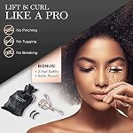 Brilliant Beauty Eyelash Curler with Satin Bag & Refill Pads - Award Winning - No Pinching, Just Dramatically Curled Eyelashes for a Lash Lift in Seconds (Rose Gold) - Image 2