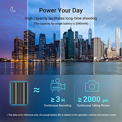 SMALLRIG Baterías Compatible con NP-W235 de Repuesto para Cámara (2 Pack) y Juego de Cargador de Pantalla LCD,Recargable para Fujifilm GFX 50S II,GFX 100S,para Fujifilm X-T4,VG-XT4,X-T5X-H2S- 3822 - imagen 7