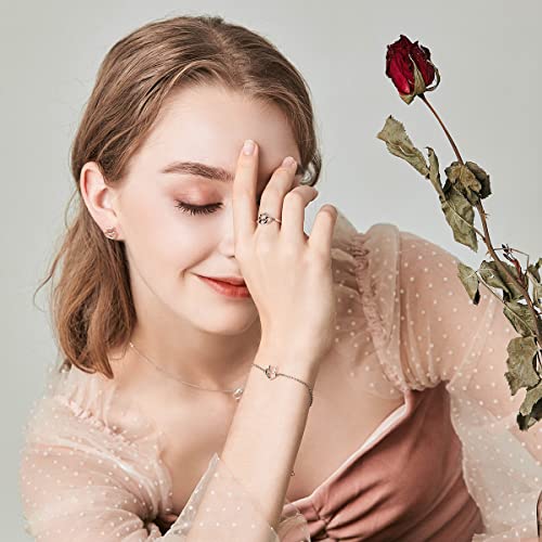 WOSTU Silver Adjustable Bracelets 925 Sterling Silver Link Bracelets for Women Anniversary Birthday Christmas Jewelry for Women4