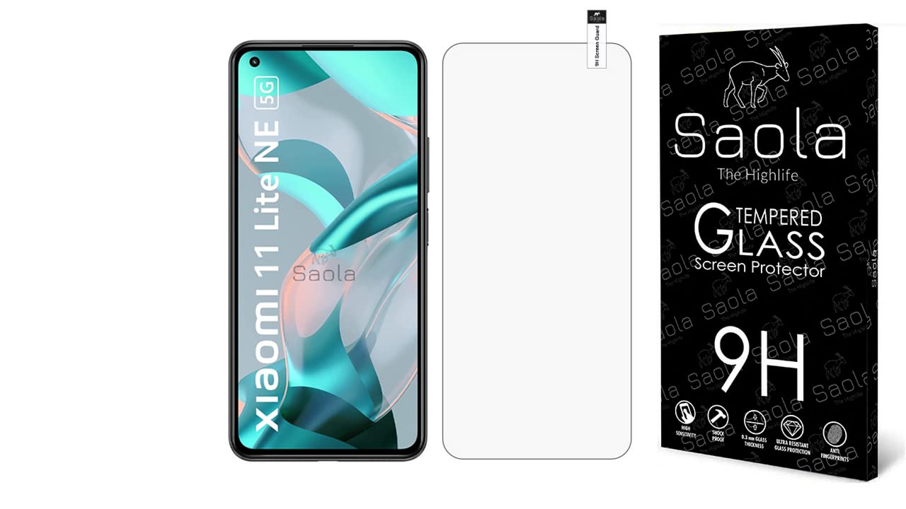 Saola 9H Tempered Glass For MI 11 Lite NE 5G (Pack Of 1) with Free Installation Kit Full screen Coverage If Received Damaged - 6.55 inch (B0BFHV4P5V) Amazon Price History, Amazon Price Tracker