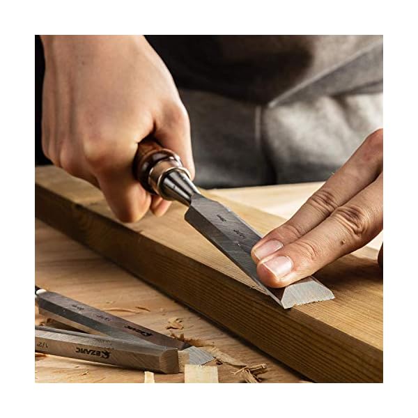 EZARC 6 Pieces Wood Chisel Tool Sets Woodworking Carving Chisel Kit