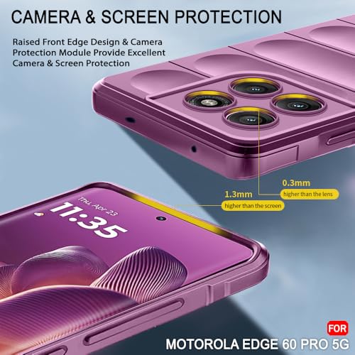 Image of TheGiftKart Liquid Silicon Back Cover Case for Motorola Moto Edge 60 Pro 5G | Shockproof Military Grade Protection | Micro-Fibre Cloth On Inner Side | Built-in Anti-Slip Grip Back Case (TPU, Pink)
