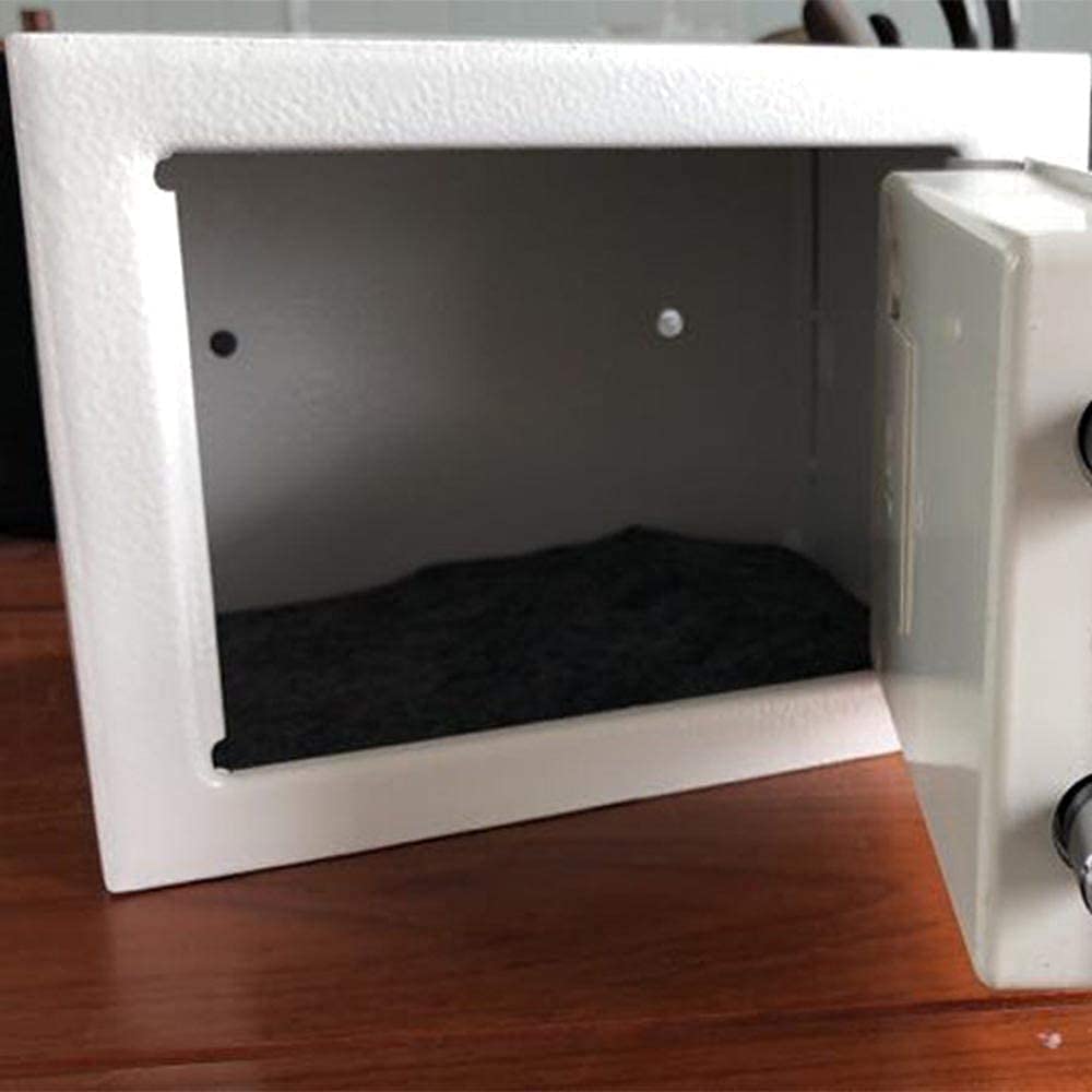 Caja Fuerte Ignífuga, Impermeable, Pequeña, De Acero, Digital, con Cerradura Y Teclado, para Proteger Dinero Y Joyas, Color Blanco, 23 X 17 X 17 Cm.,White-23 X 17 X 17Cm