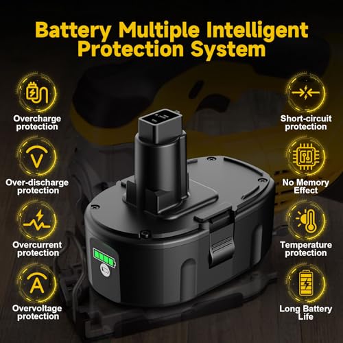 Image of 2Pack 8.0Ah Replacement for Dewalt 18V Lithum Battery XRP Compatible with 18 Volt DC9096 DC9098 DC9099 DW9095 DW9096 DW9098 DW9099 DE9039 DE9095 DE9096 DE9098 XRP Cordless Power Tools