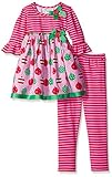 Bonnie Jean Girls' Toddler Ornament Print Playwear Set, Pink, 2T