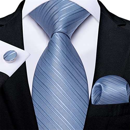 Corbata a Rayas Ligera con Pañuelo y Gemelos miniatura 2