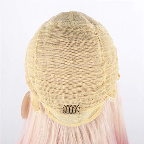 Meat Powder Gradient Peach Pink Long Straight Synthetic Hair Natural Lolita Japanese Cosplay Party Sweet Wigs