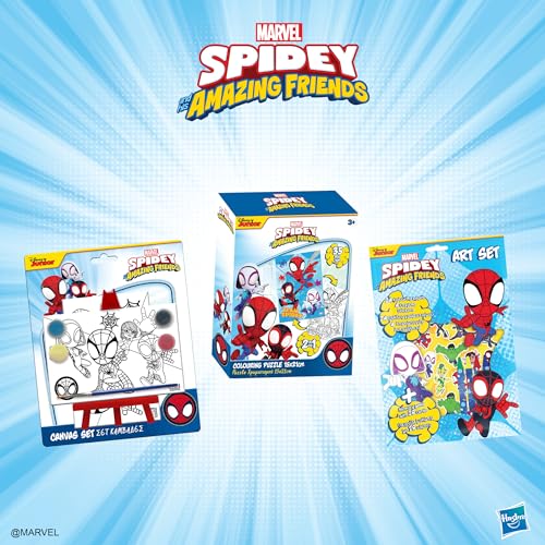 Hasbro Marvel D39854500 Disney Hasbro Surpresovo fantastischen Freunde 2024-Überraschungsei mit Figuren und faltbarem Hintergrund zum Thema Spidey, ab 3 Jahren, rot