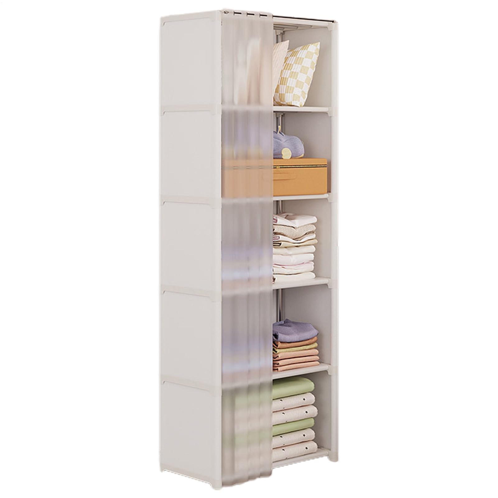 Penderie Portable, Organiseur de Vêtements Robuste, Étagère à Vêtements de 40 cm avec Couverture en Tissu Non Tissé, Penderies de Chambre pour Solution de Rangement, et pour Accrocher les Chemises