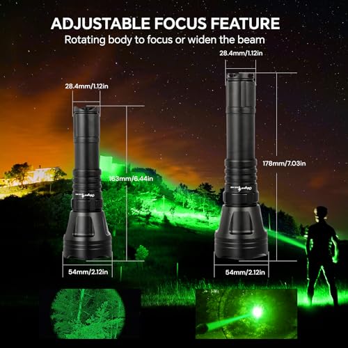 Image of KL52 MAX Scope Mount Green Light Flashlight for Night Hunting