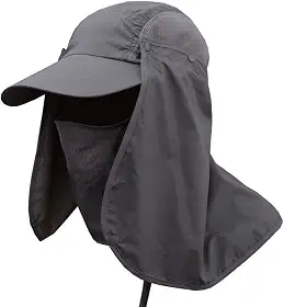 Boné Gorro Chapéu Pesca Protege Sol Picada Mosquitos Pernilongos Zika Dengue Proteção Cabeça Nuca Rosto Olhos
