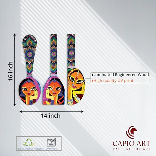 Image of CAPIO ART Welcome Wooden Quote Wall Hanging Decoration Items for Home Decor | Mdf Art for Living Room & Bedroom | Decorative Item for Office & House | Gifts Modern Wood Hanger - Spoon-6