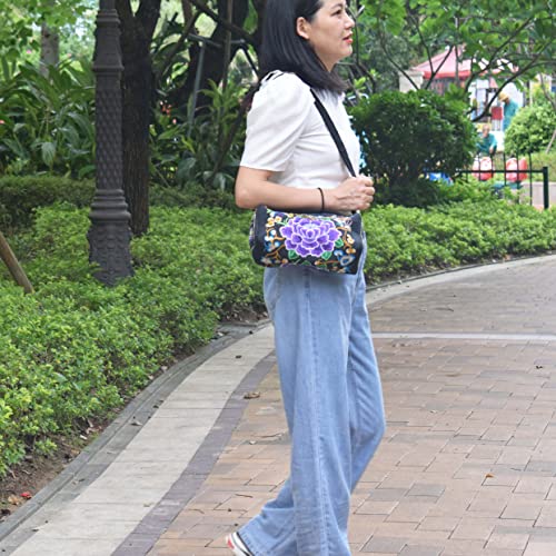 Embroidered-Cute Mini Canvas-Crossbody Bag Coin Purse Cell phone Pouch for Women2