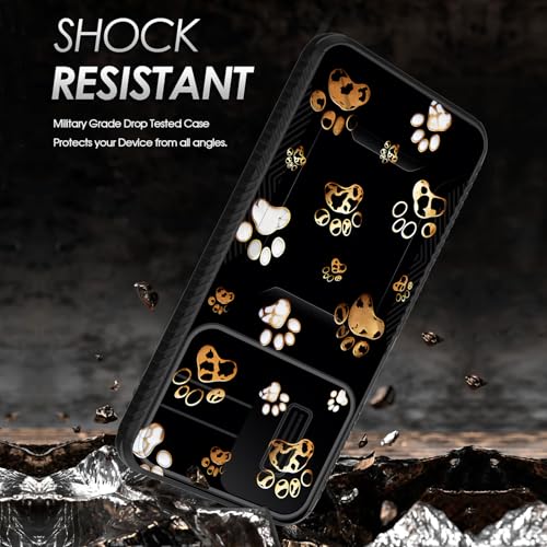 wiaekosef for Galaxy A26 5G Case Built in Slide Camera Lens Cover,Heavy Duty Shockproof Protection Dual Layer Case for Samsung Galaxy A26 5G 6.7" 2025,Cute Dog Paw Prints - image 2