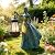 Sheaifun Fairy Garden Statue Solar Garden Decor Resin Fairy Statue with Lights Angel Fairy Decor Outdoor Yard Statues Gardening Gifts for Mom 9.5x5.5x11.5 Inch