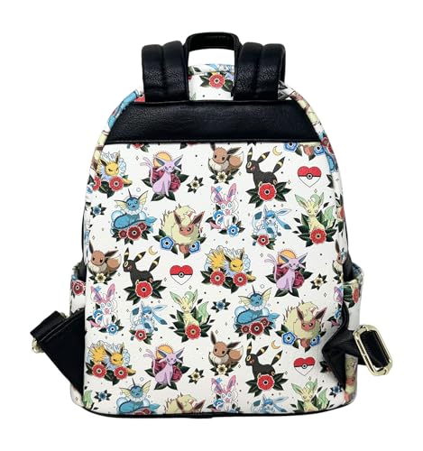 Loungefly Pokemon Eeveelutions Tattoos Print Womens Shoulder Bag Handbag Purse4